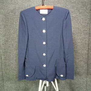 1980's Vintage Navy Blazer with Large White Buttons by Roberto Avolio of Milan